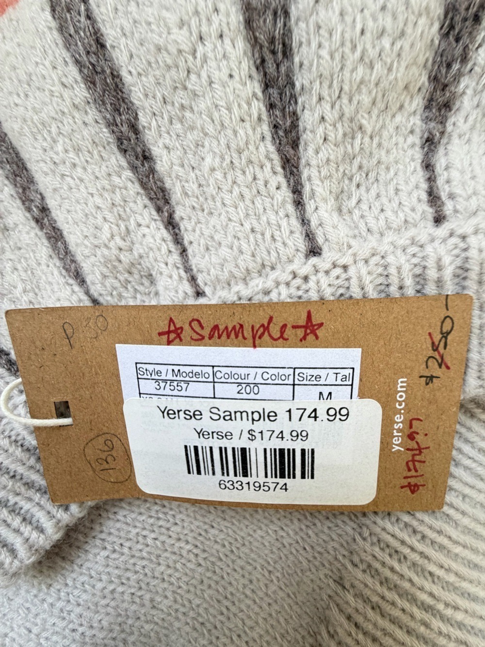 Yerse Nordic Fair Isle Wool Blend Knit Cardigan Size M - Picture 8 of 10